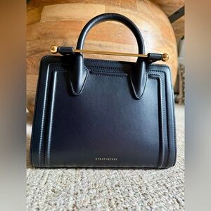 Strathberry black mini tote